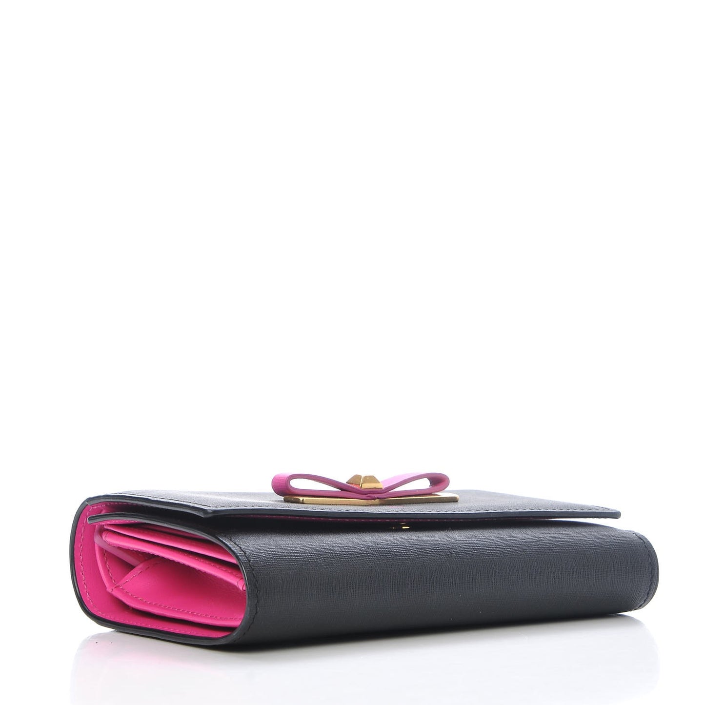 Saffiano Trifold Medium Mina Wallet Black