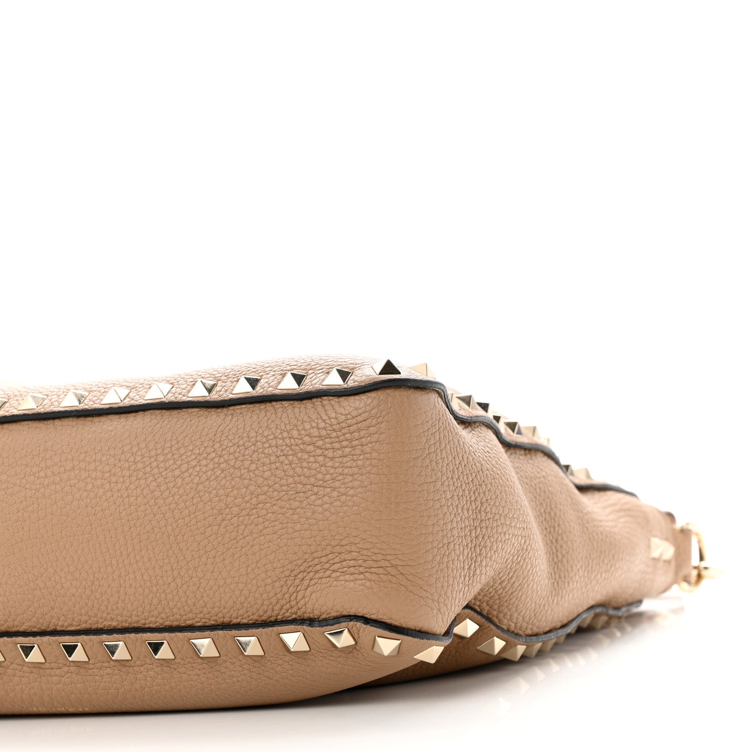 Valentino Garavani Pebbled Calfskin Small Rockstud Flip-Lock Messenger Bag Beige 10 of 10