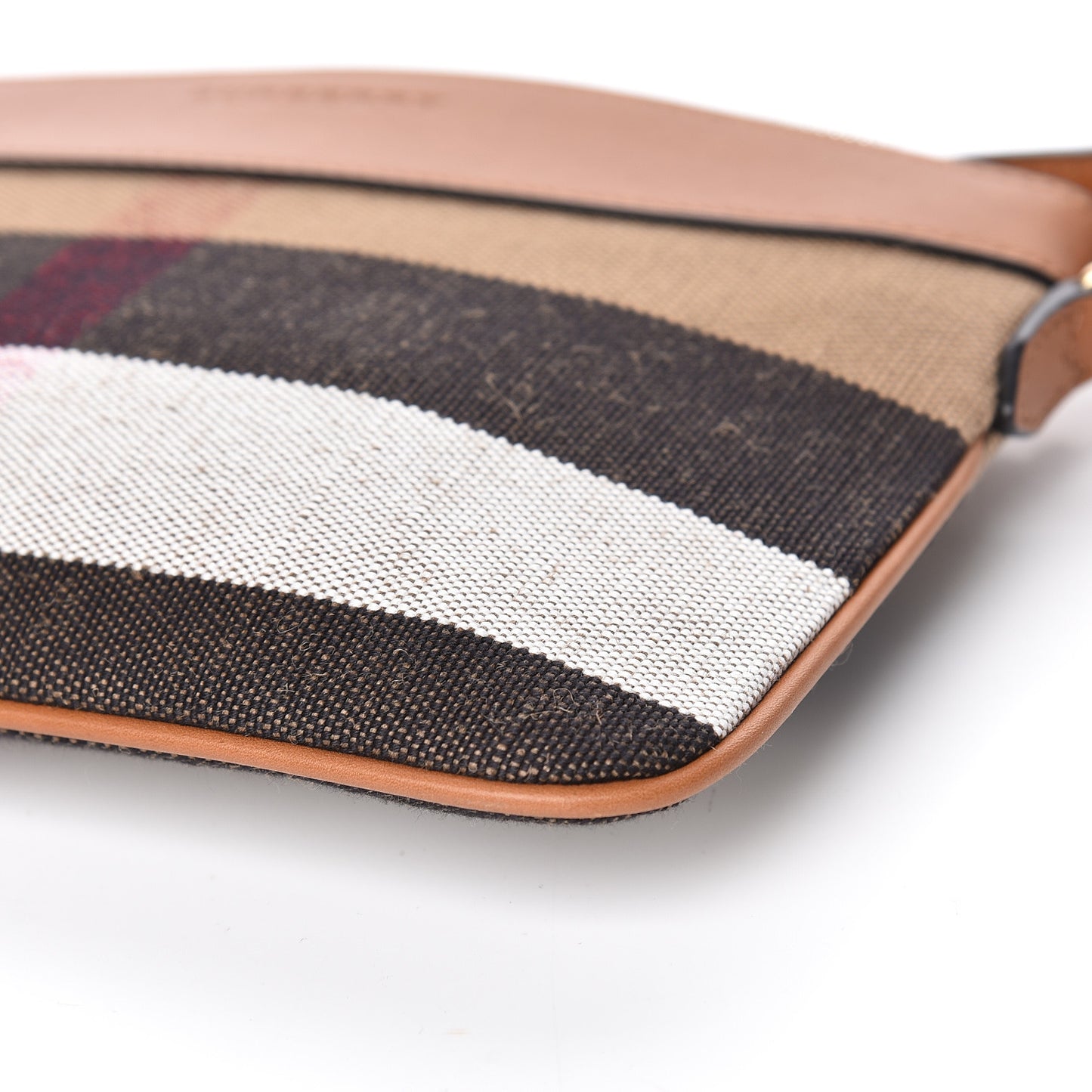 Mega Check Peyton Crossbody Clutch Bag Saddle Brown