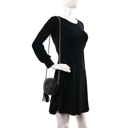 Gucci Pebbled Calfskin Mini Soho Chain Bag Black 2 of 9