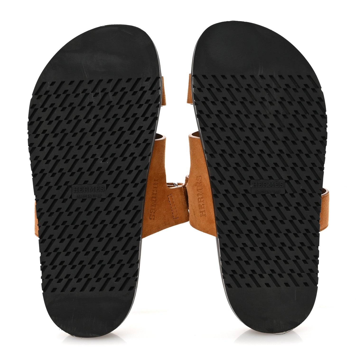 Hermes Suede Goatskin Womens Chypre Sandals 36.5 Naturel 6 of 10