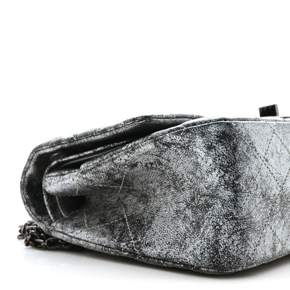 Chanel Metallic Caviar Quilted 2.55 Reissue 225 Flap Silver Black 8 of 10