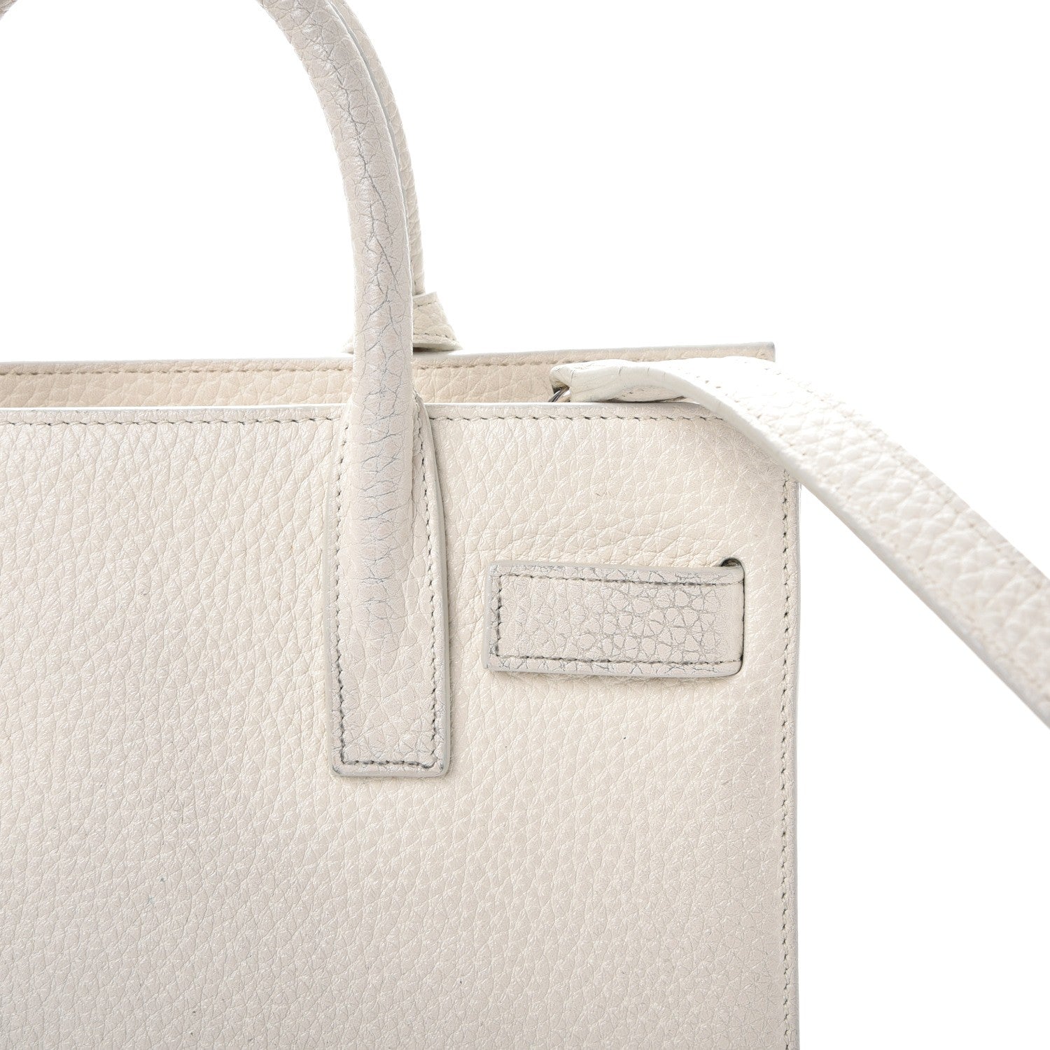 Saint Laurent Calfskin Nano Sac de Jour Dove White 10 of 19