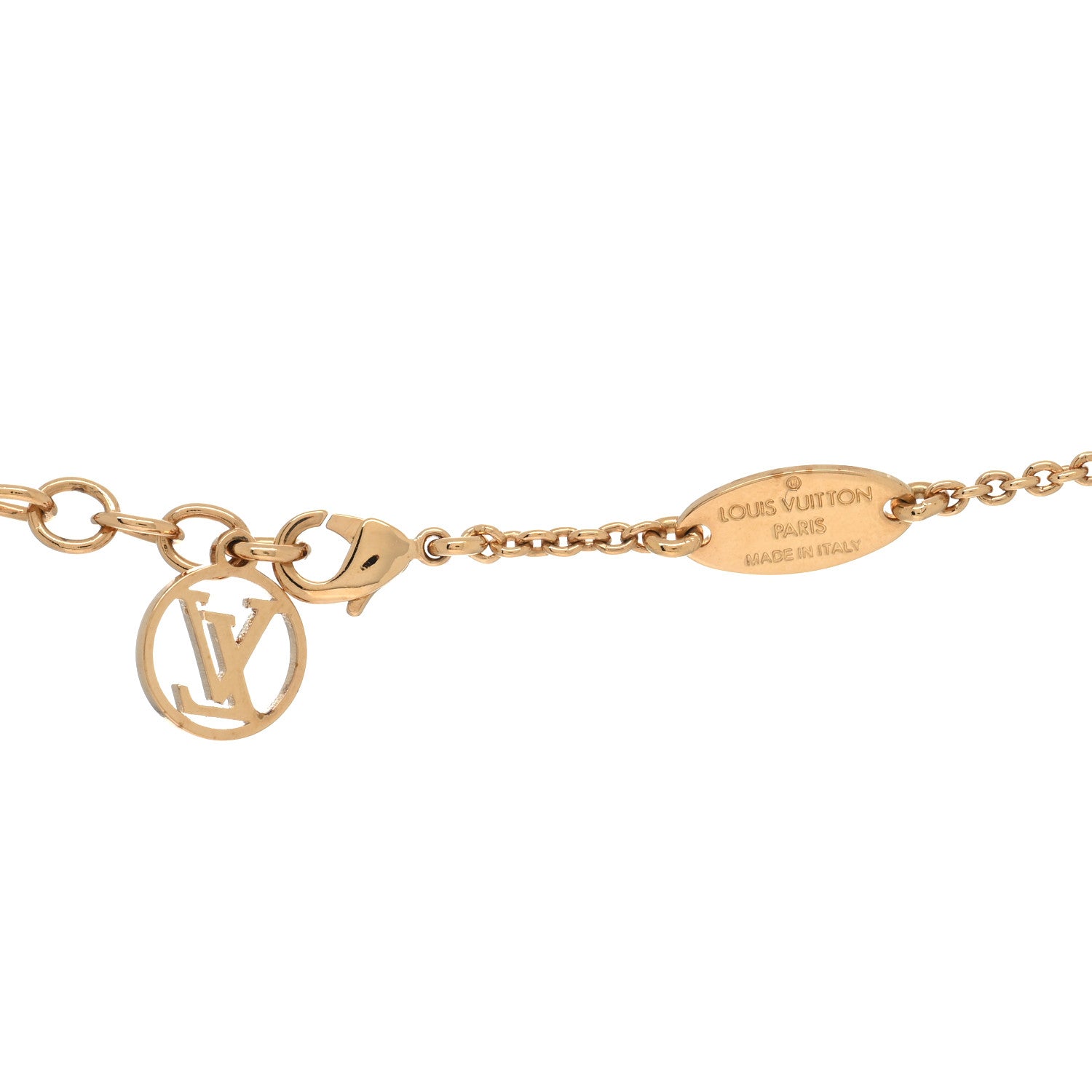 Louis Vuitton Essential V Necklace Gold 4 of 4