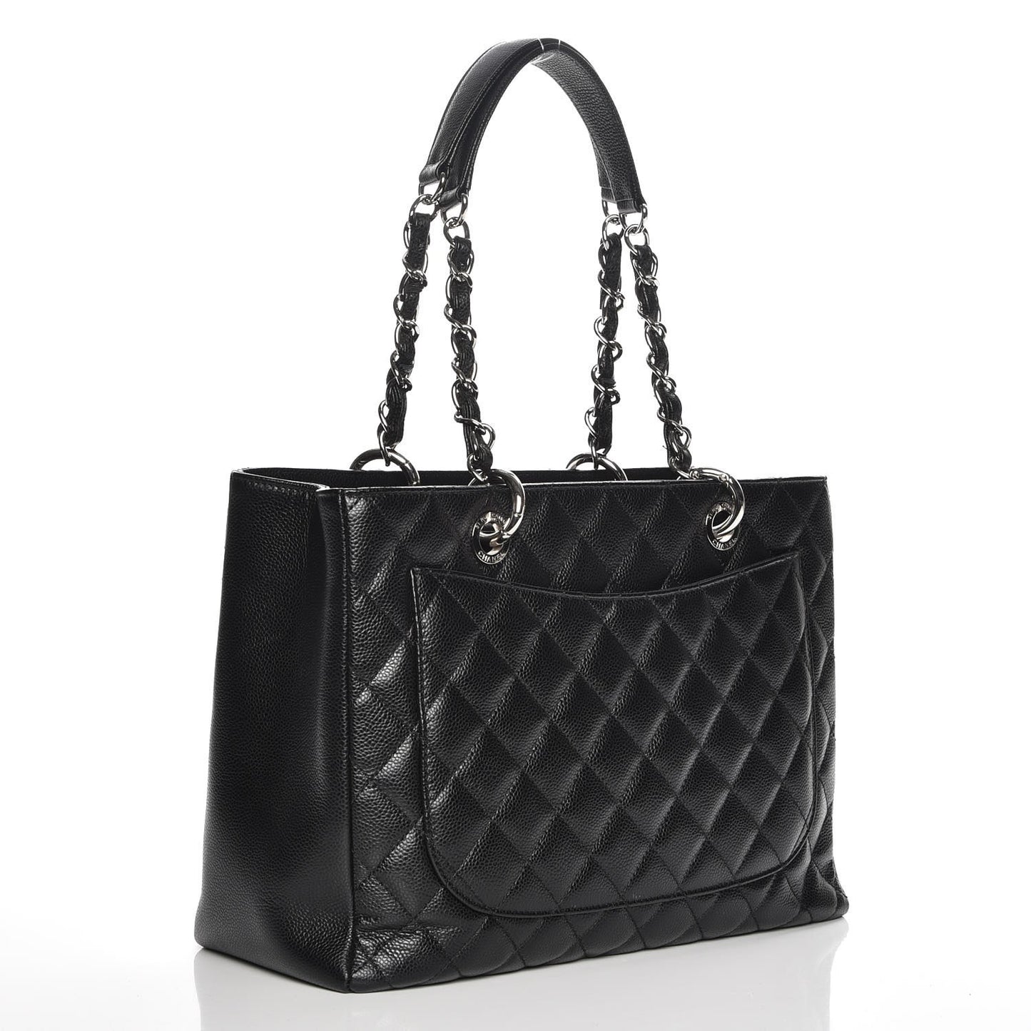 Caviar Quilted Grand Shopping Tote GST Black