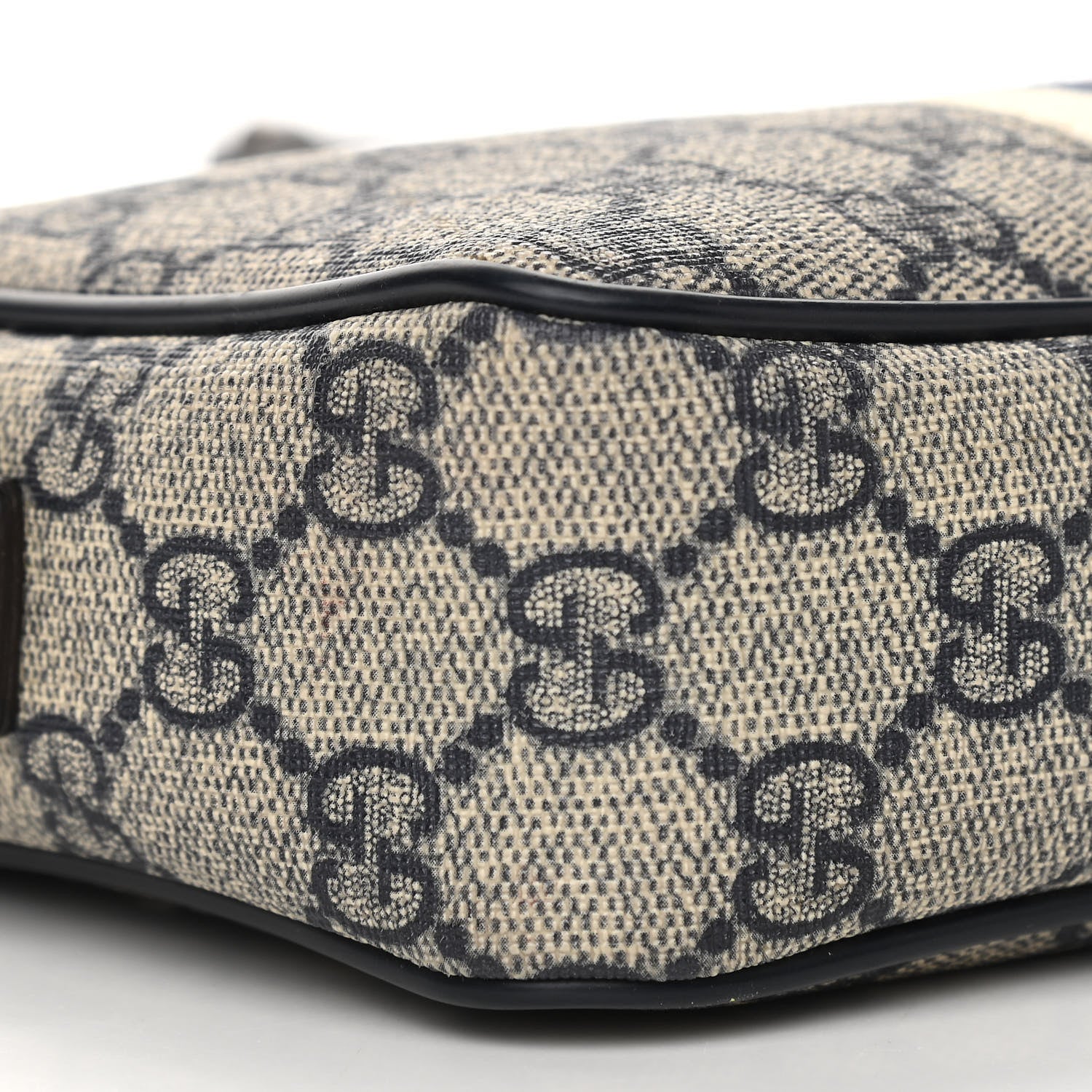 Gucci GG Supreme Monogram Web Small Shoulder Bag Navy 8 of 9