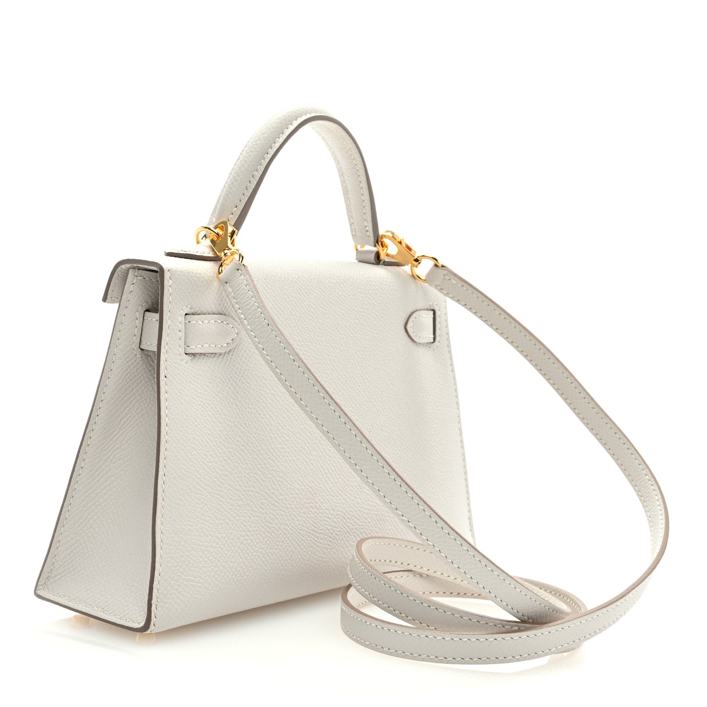 Epsom Mini Kelly Sellier 20 Gris Pale