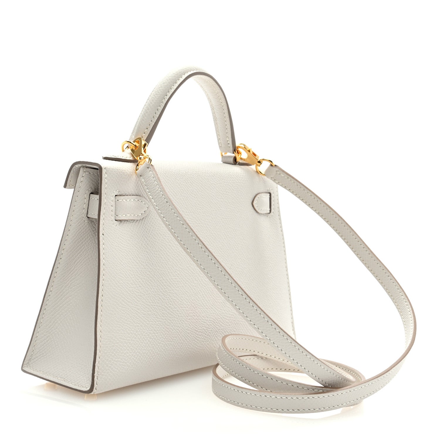 Hermes Epsom Mini Kelly Sellier 20 Gris Pale 3 of 10