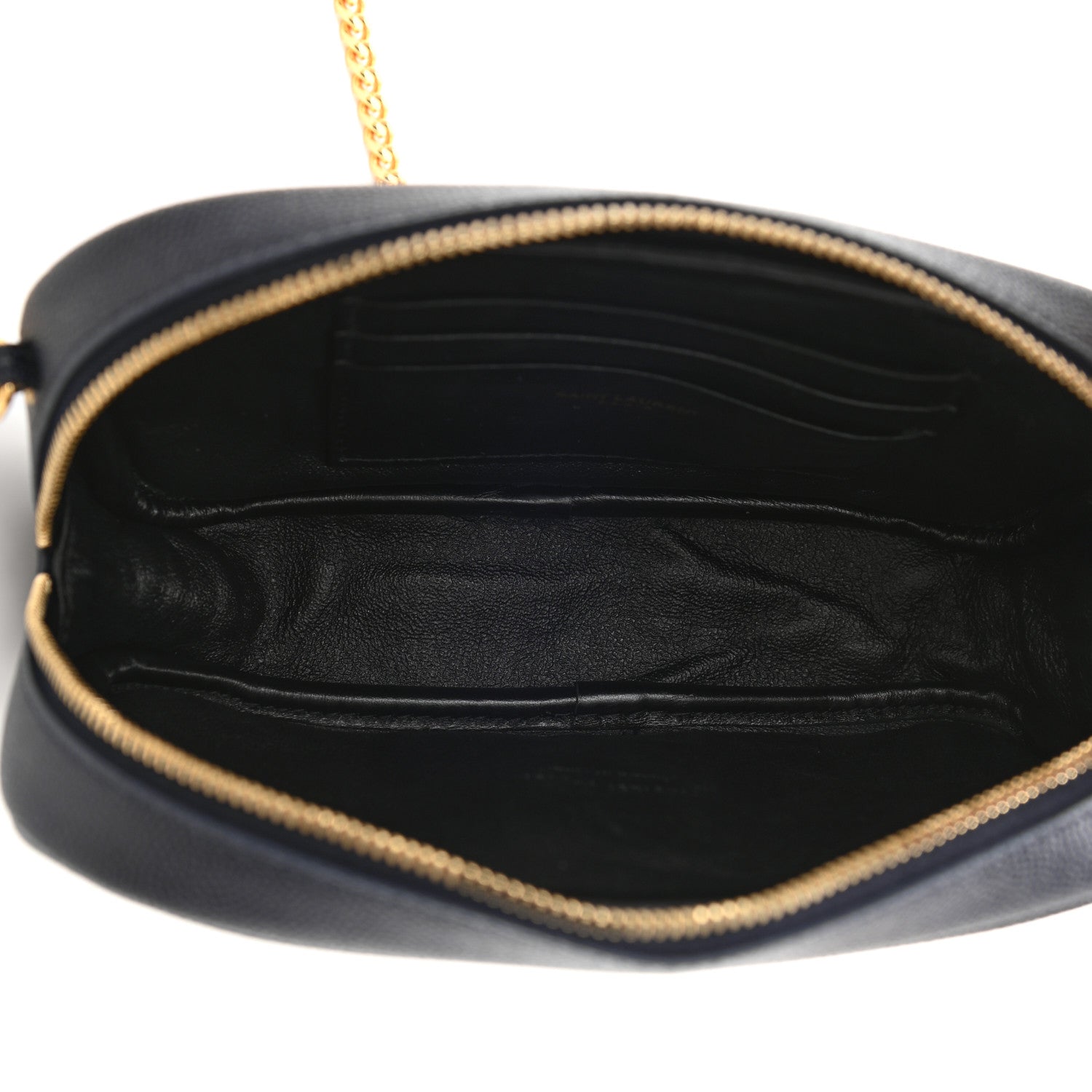 Saint Laurent Grain De Poudre Matelasse Monogram Mini Lou Camera Bag Navy 5 of 11