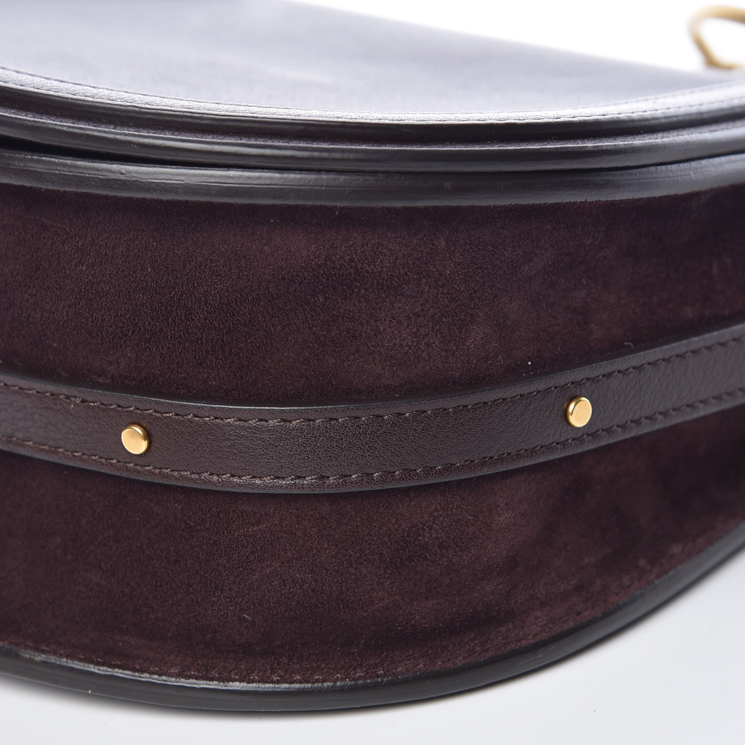 Chloe Calfskin Suede Medium Nile Bracelet Bag Carbon Brown 6 of 11