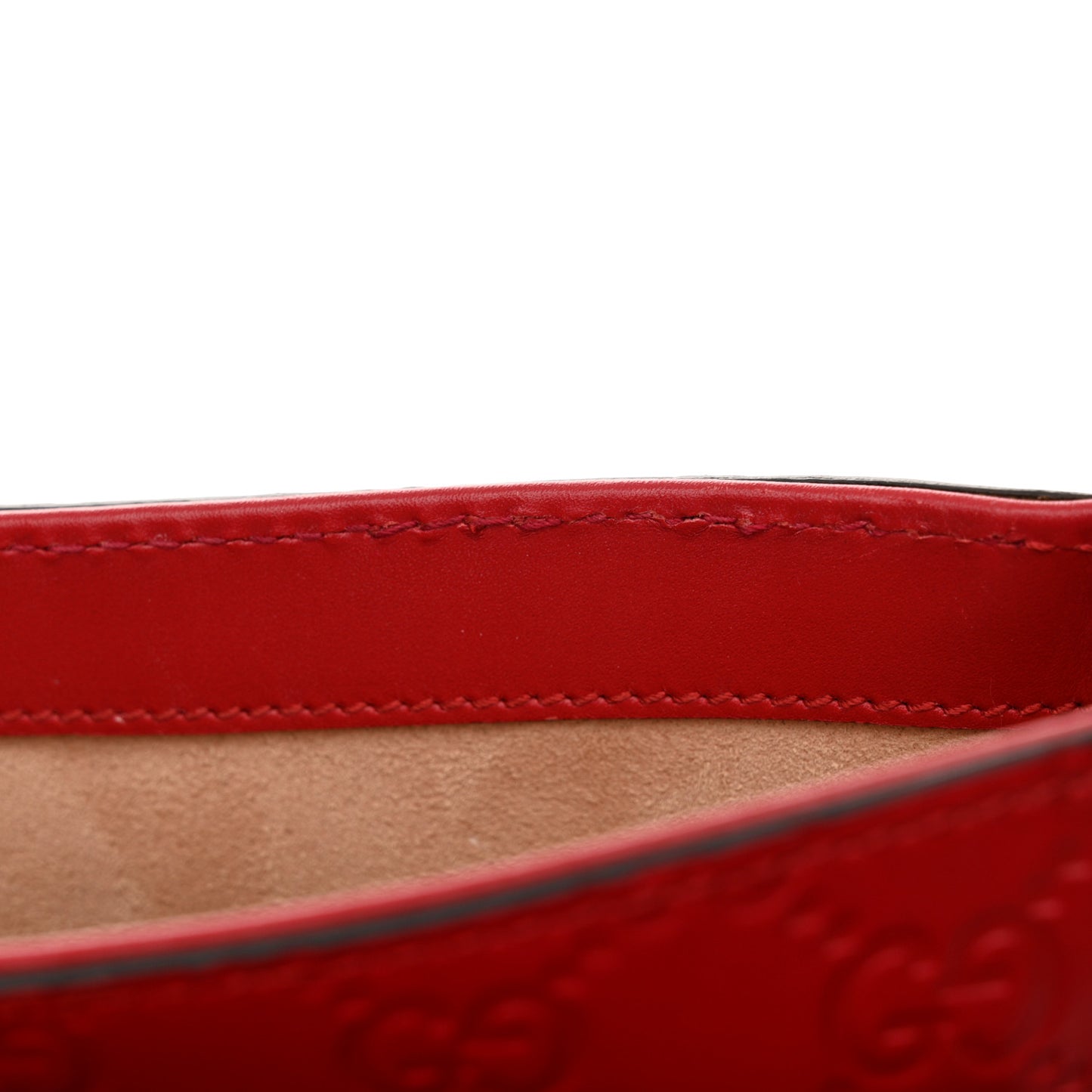Guccissima Web Medium Padlock Messenger Shoulder Bag Hibiscus Red