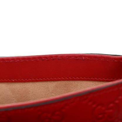 Gucci Guccissima Web Medium Padlock Messenger Shoulder Bag Hibiscus Red 14 of 16