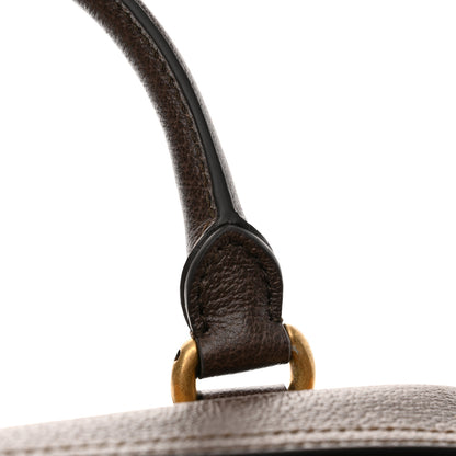 Gucci X ADIDAS Crystal Vintage Monogram Textured Dollar Calfskin Web Trefoil Logo Mini Bowling Bag Mid Natural Nut Off White New Acero 11 of 11