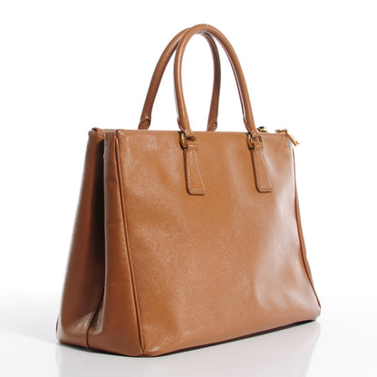 Prada Saffiano Medium Galleria Double Zip Tote Caramel 6 of 12
