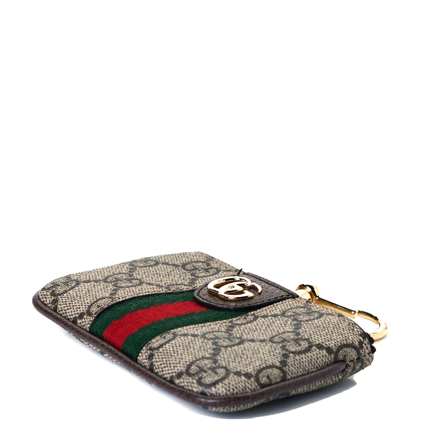 GG Supreme Monogram Web Ophidia Key Case Beige New Acero