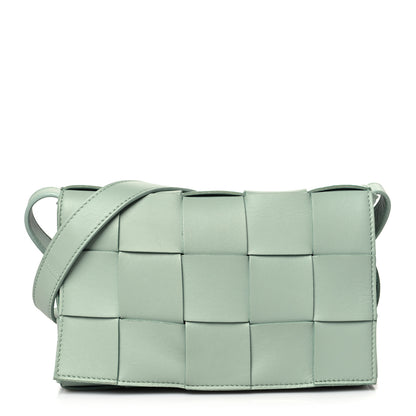 Bottega Veneta Lambskin Maxi Intrecciato Cassette Crossbody Bag New Sauge 1 of 8