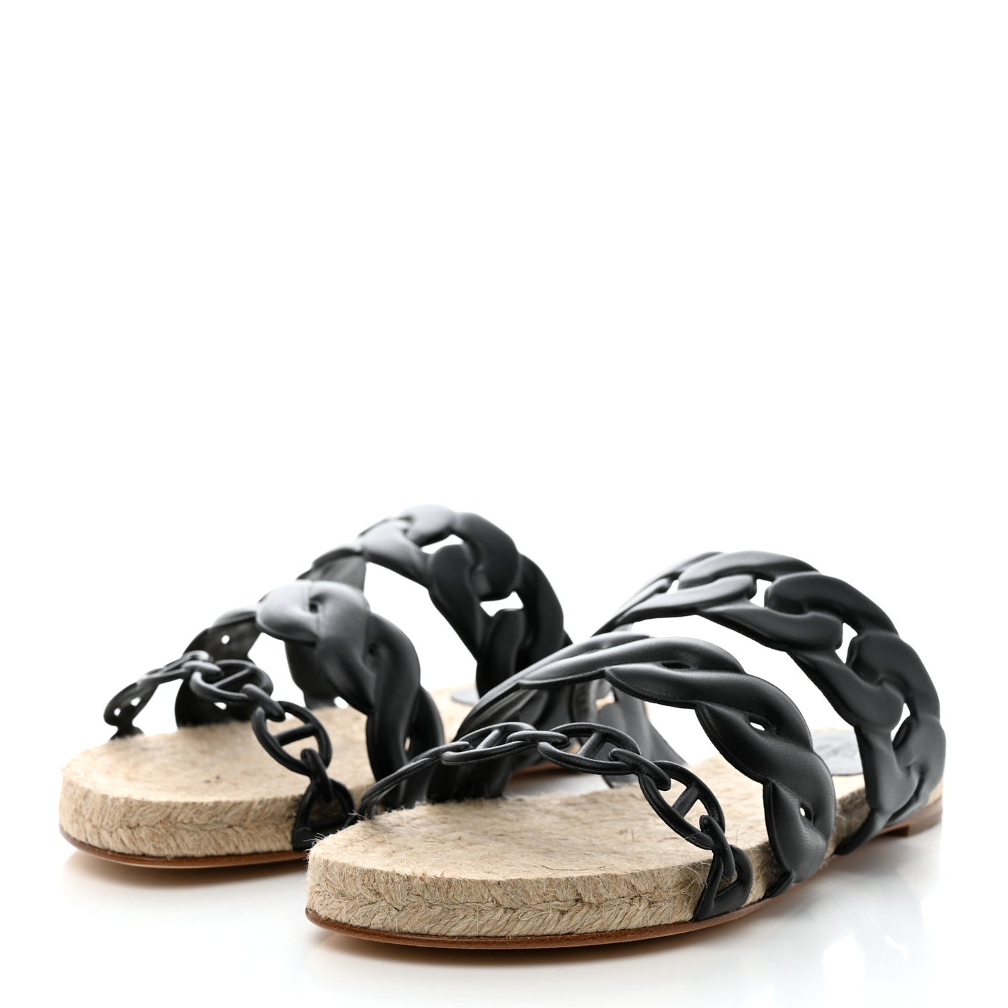 Nappa Gwen Espadrille Sandals 37 Black