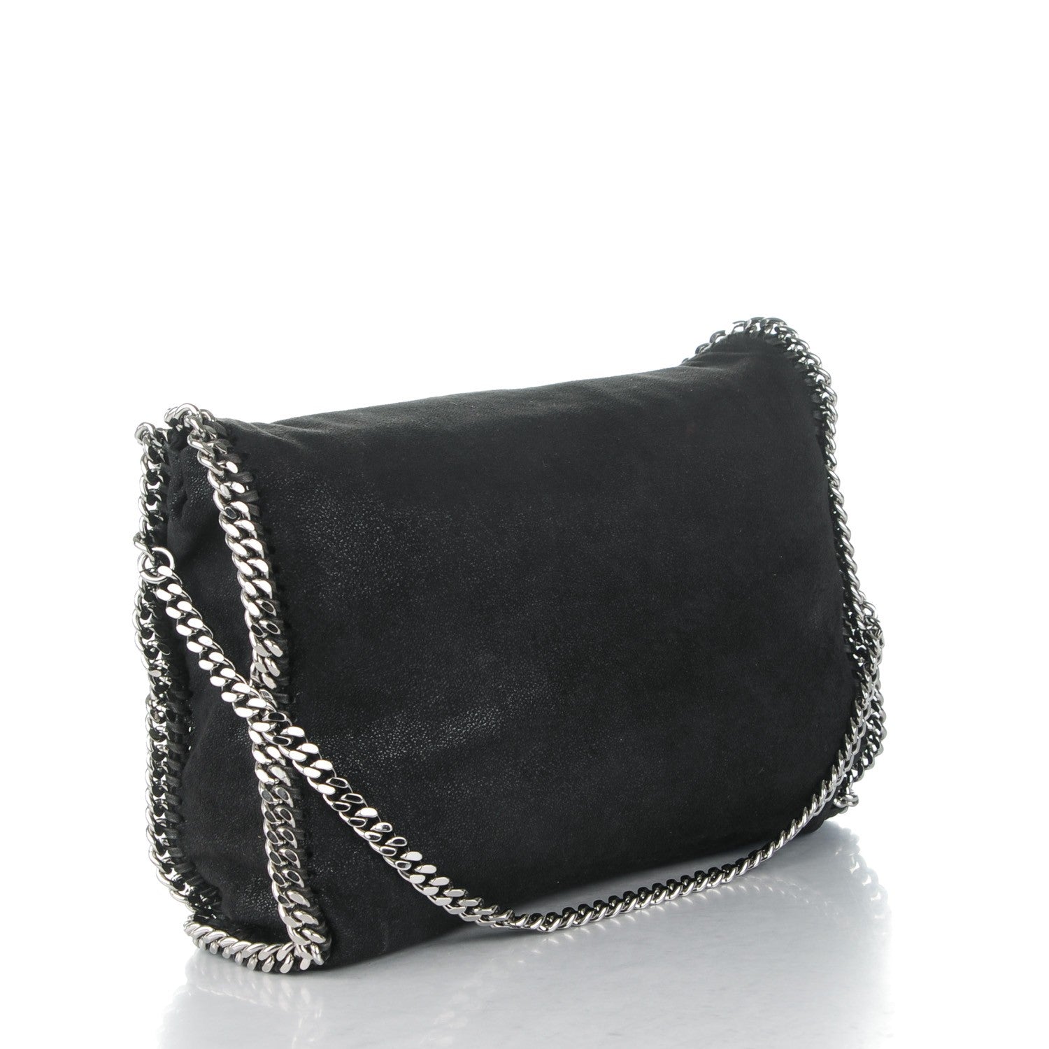 Stella McCartney Shaggy Deer Falabella Fold Over Tote Black 3 of 7