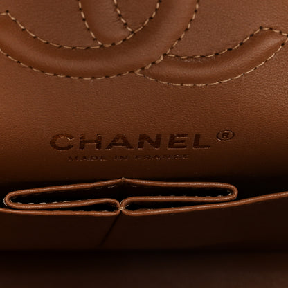 Chanel Lambskin Quilted Small Double Flap Brown 6 of 9