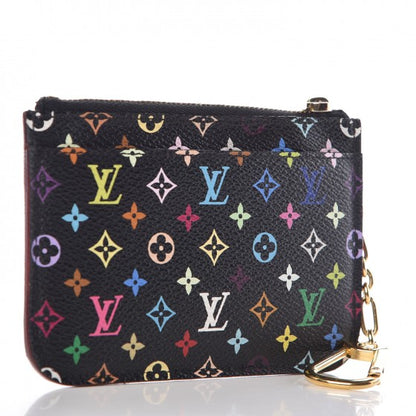 Louis Vuitton Monogram Multicolor Key Pouch Black Grenade 3 of 10