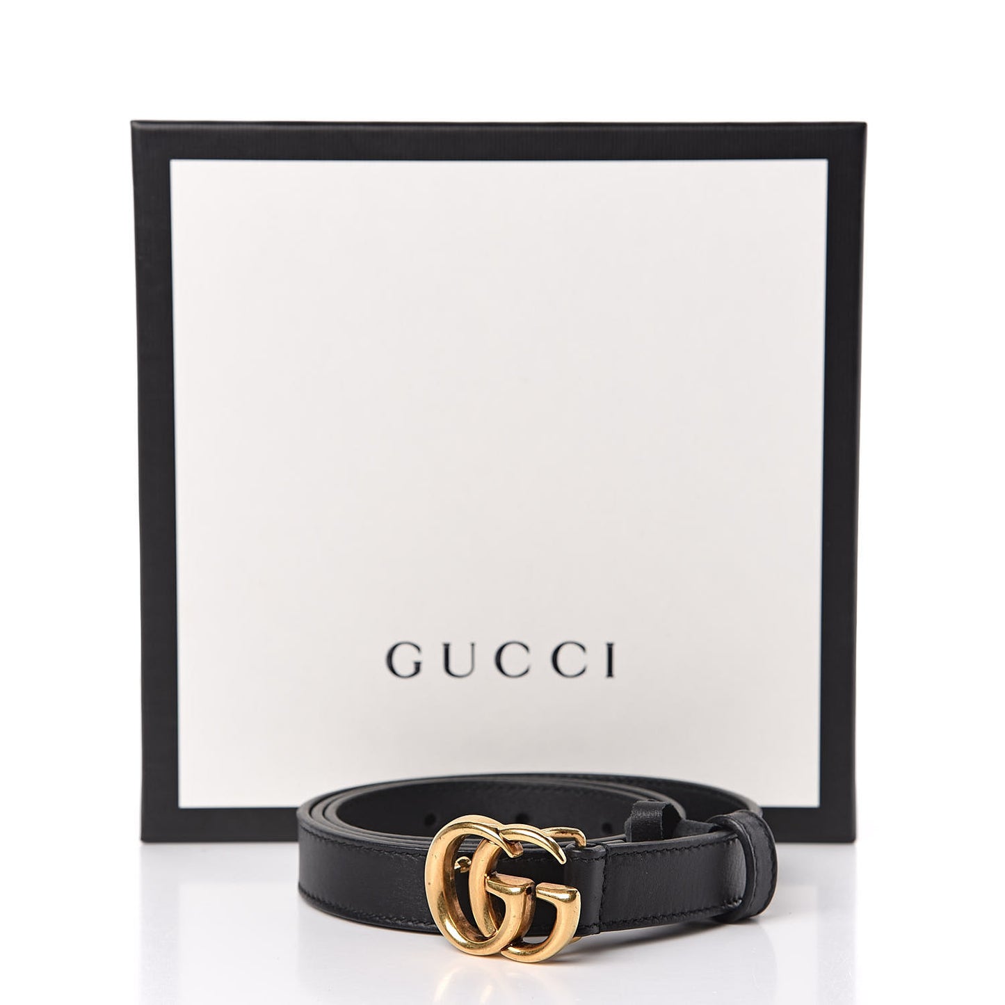 Calfskin Double G 20mm Belt 75 30 Black