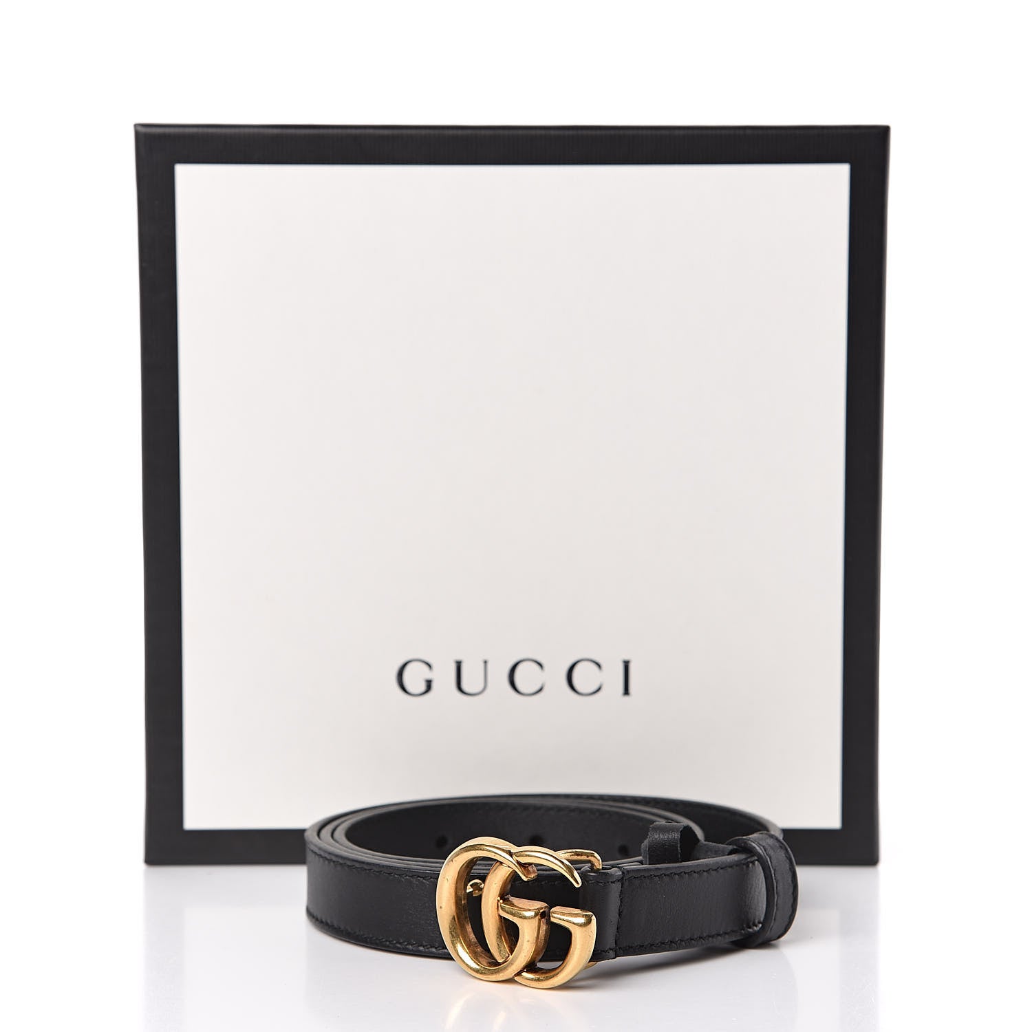 Gucci Calfskin Double G 20mm Belt 75 30 Black 7 of 7