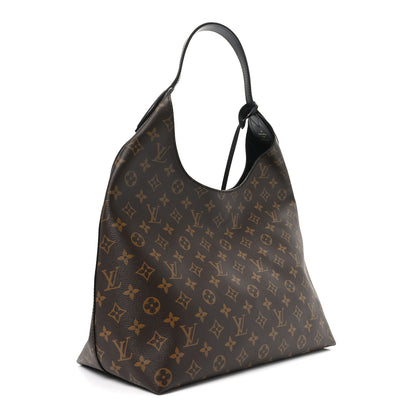 Louis Vuitton Monogram Flower Hobo Black 3 of 10