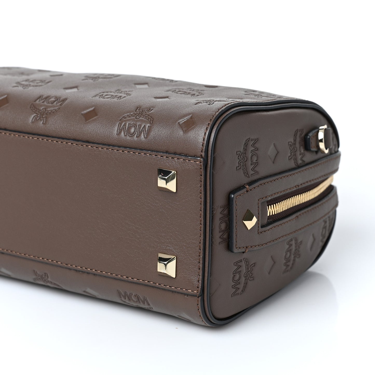 Calfskin Ottomar Monogram Essential Boston Bag Chestnut