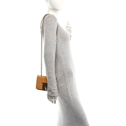 Salvatore Ferragamo Crocodile Mini Vara Bow Crossbody Bag Beige 2 of 10