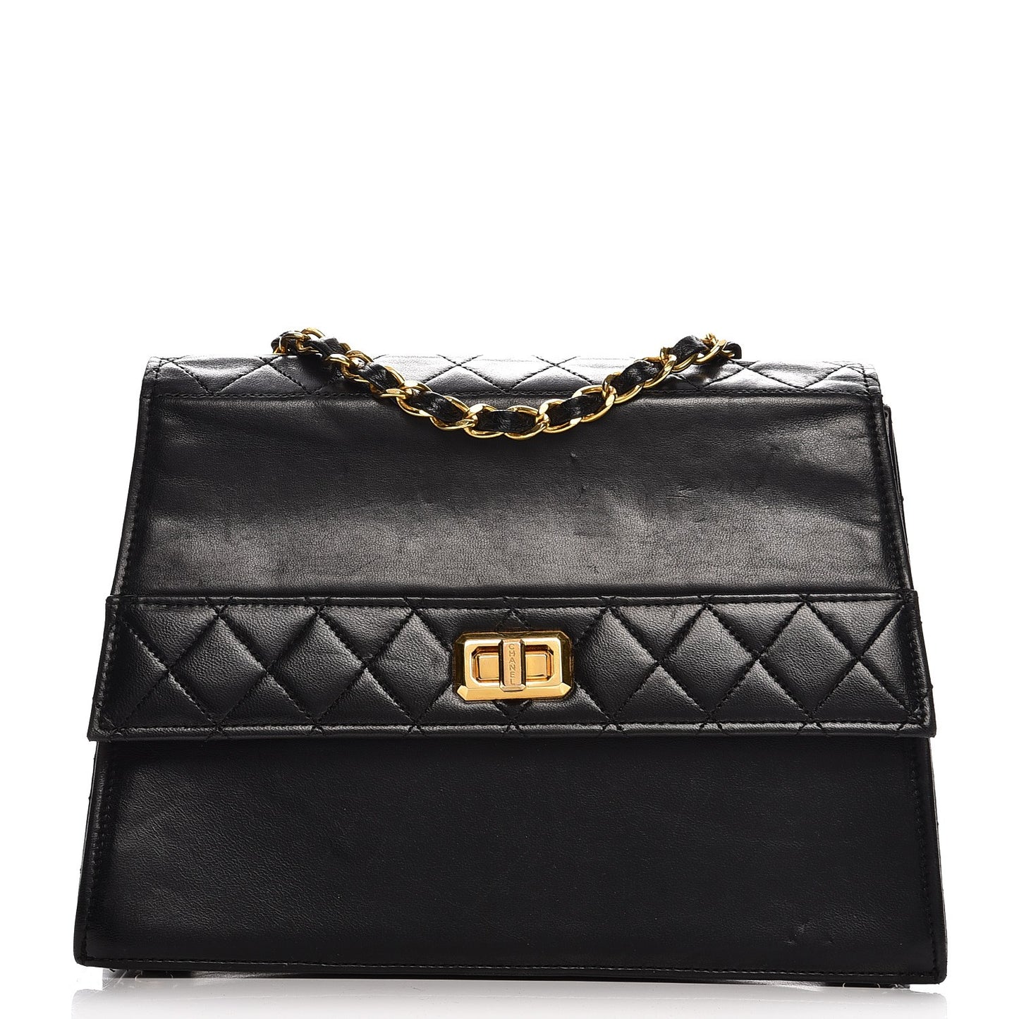 Lambskin Quilted Small Kelly Flap Black