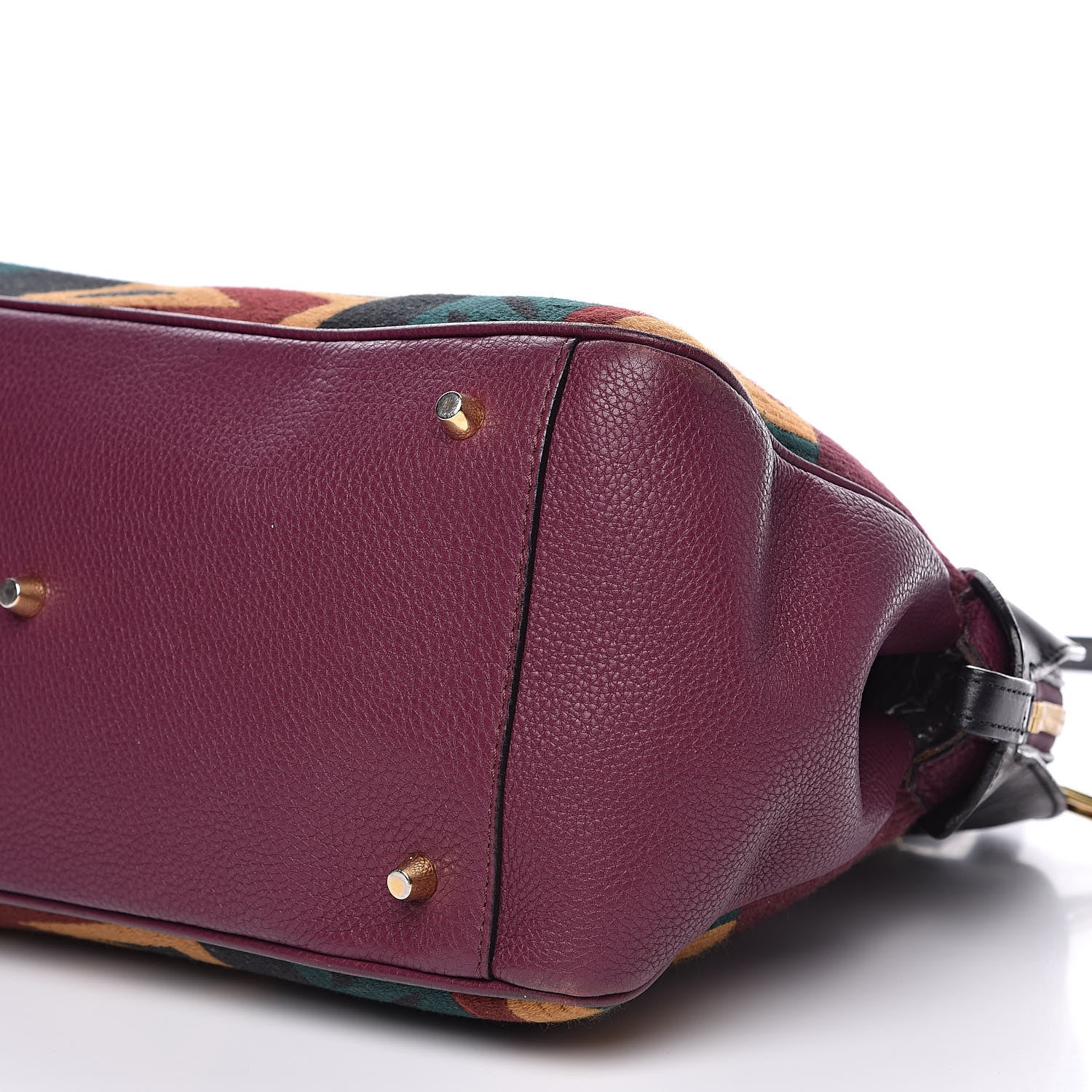 Burberry Calfskin Tapestry Milverton Satchel Multicolor 10 of 17