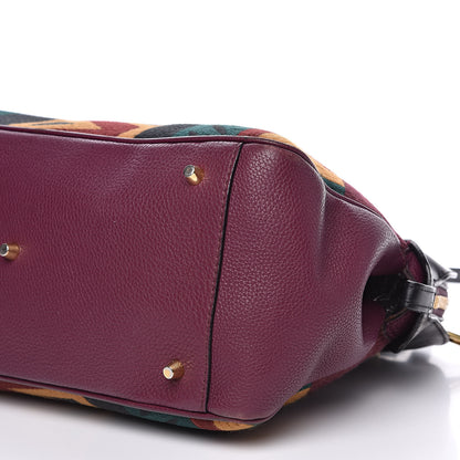Burberry Calfskin Tapestry Milverton Satchel Multicolor 10 of 17