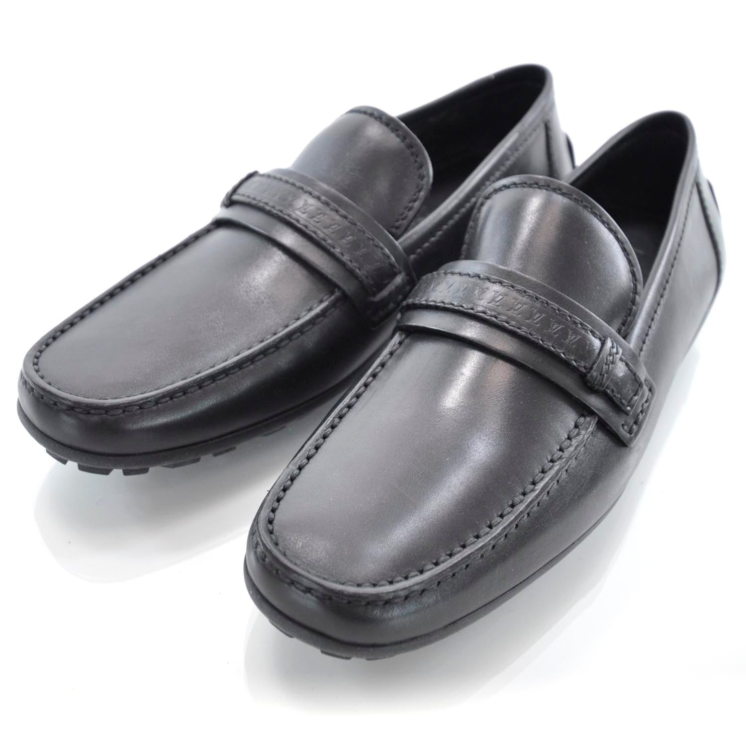 Louis Vuitton Leather Loafers Shoes 7 Black 4 of 7