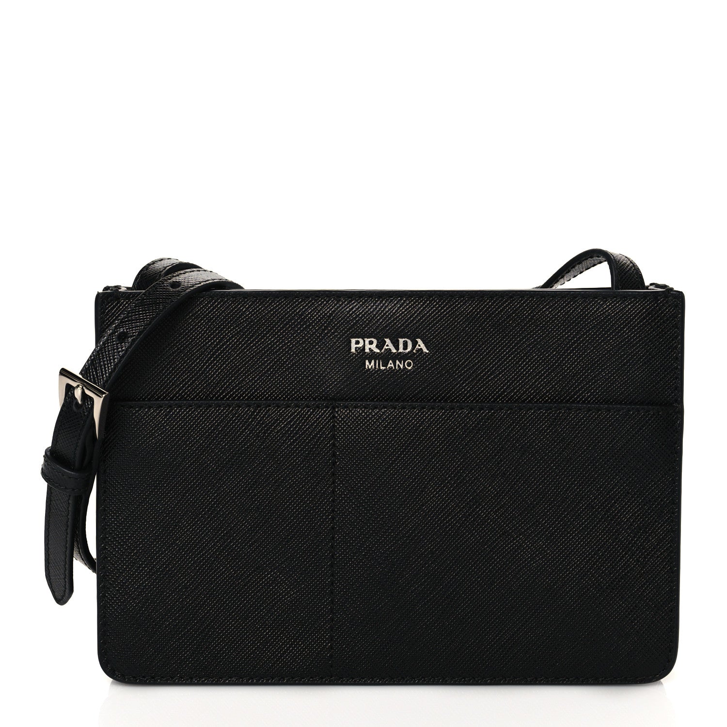 Prada Saffiano Crossbody Bag Black 1 of 9