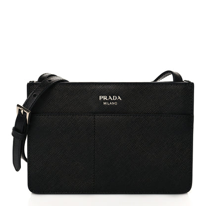 Prada Saffiano Crossbody Bag Black 1 of 9