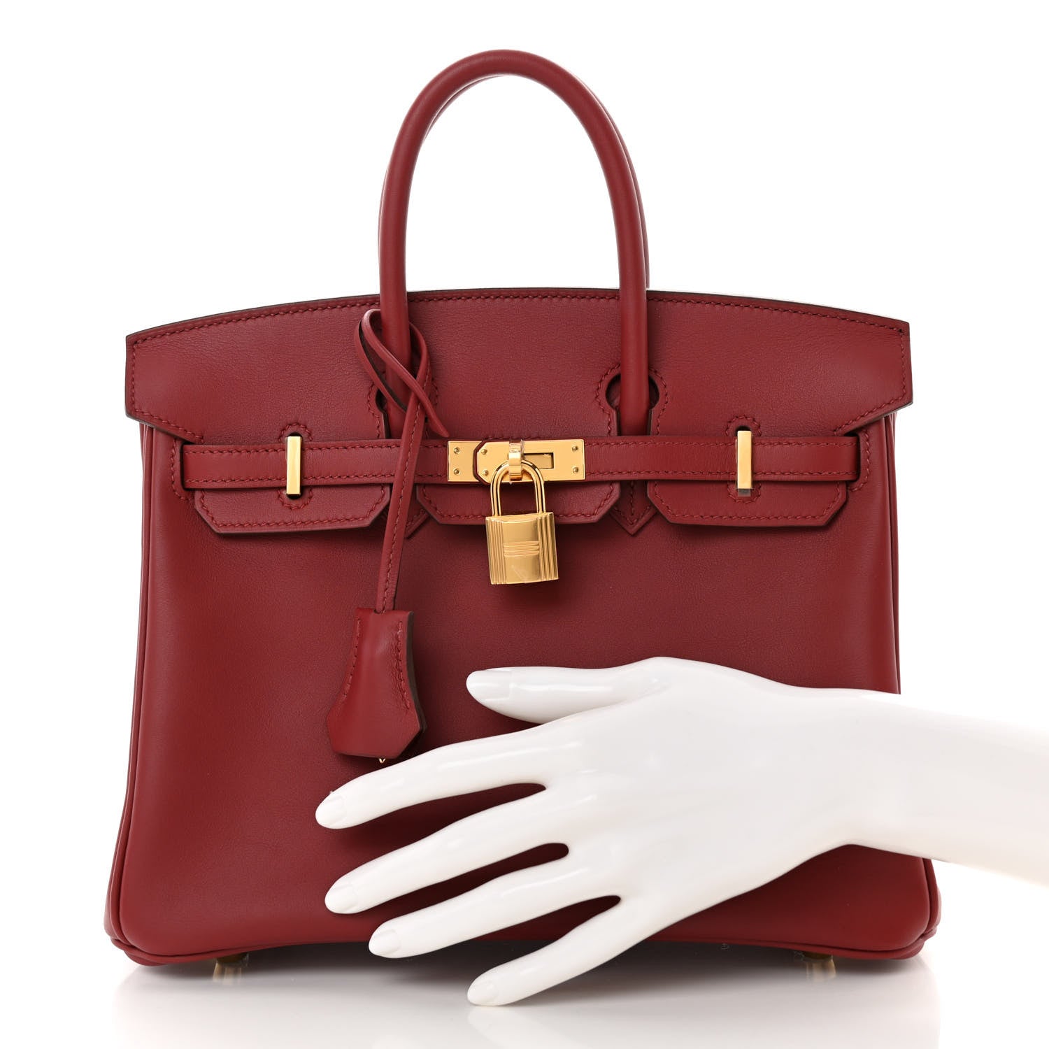 Hermes Veau Jonathan Birkin 25 Rouge Vif 2 of 12