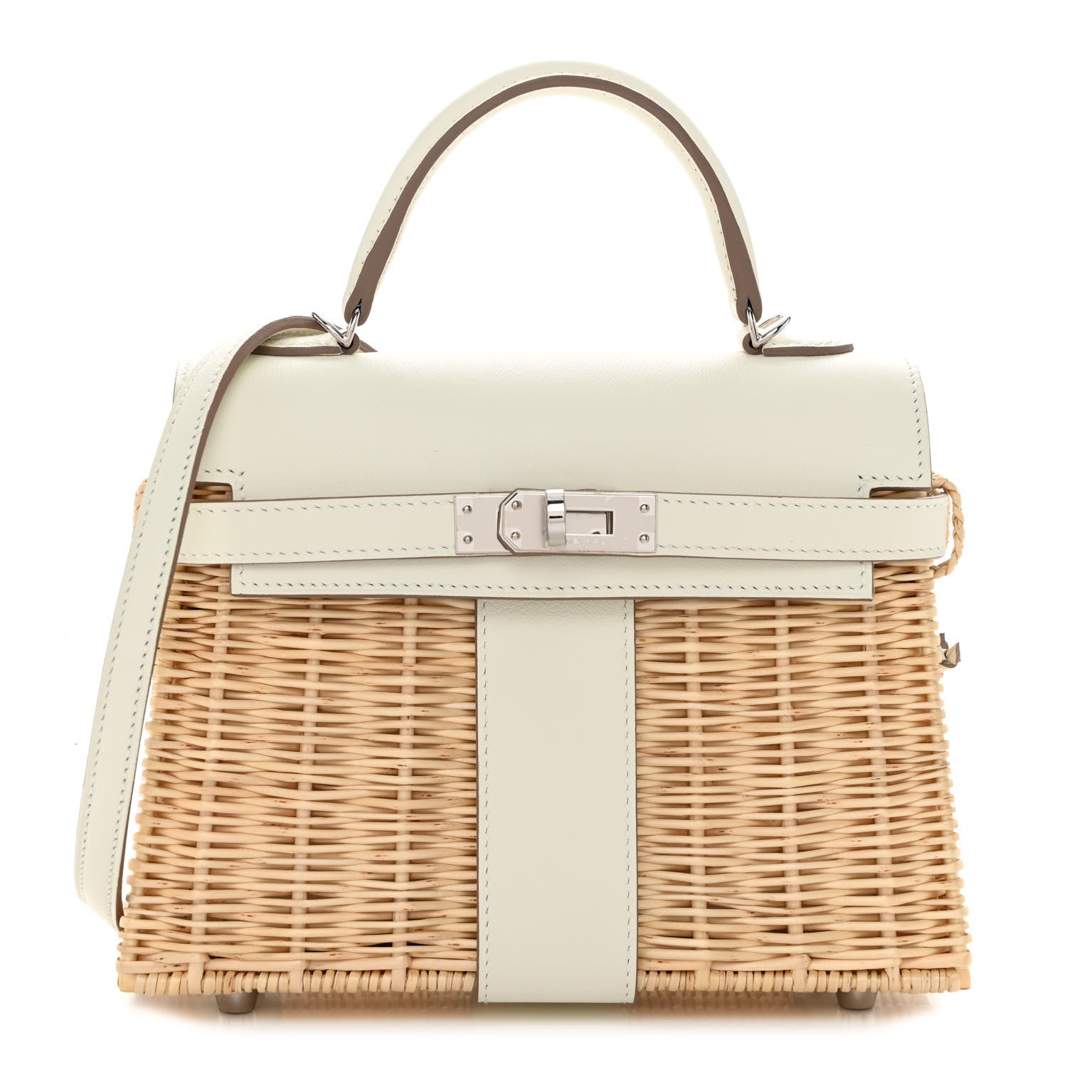Hermes Wicker Swift Picnic Mini Kelly 20 Naturel Mushroom 1 of 10