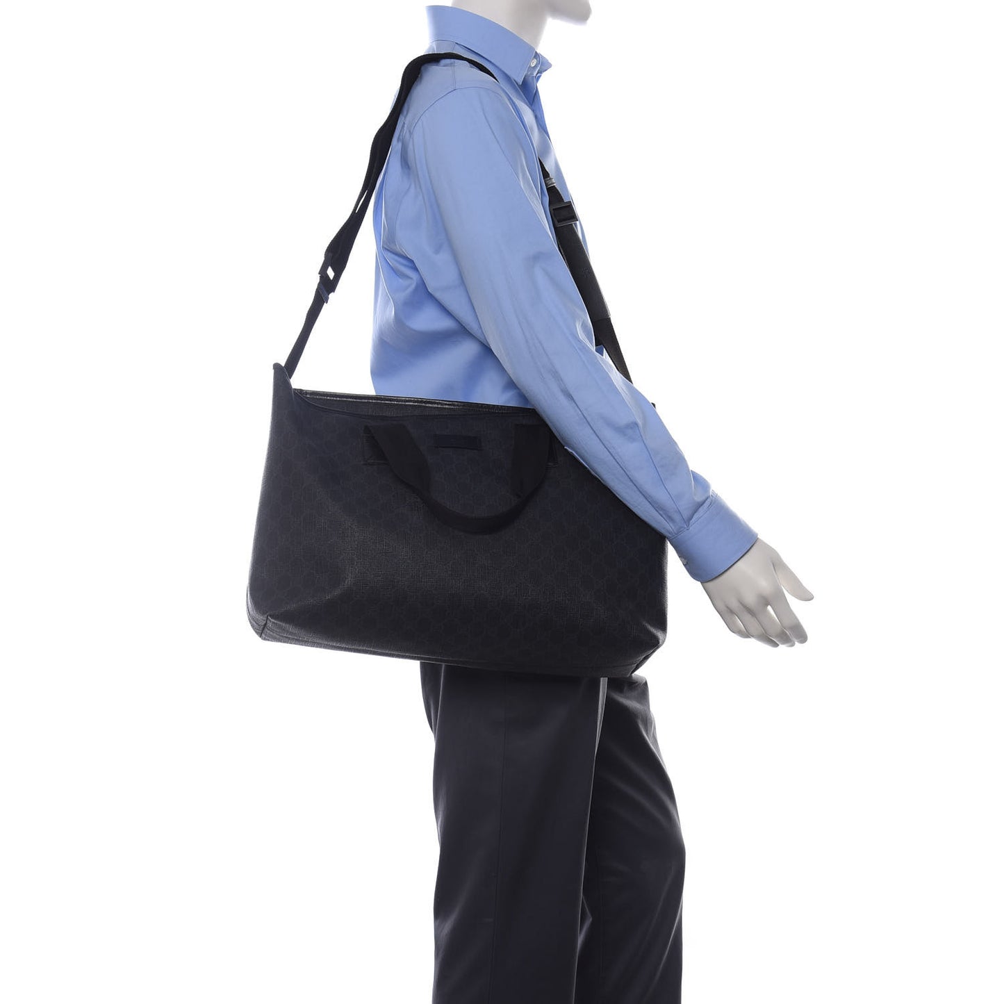 GG Plus Monogram Travel Bag Black