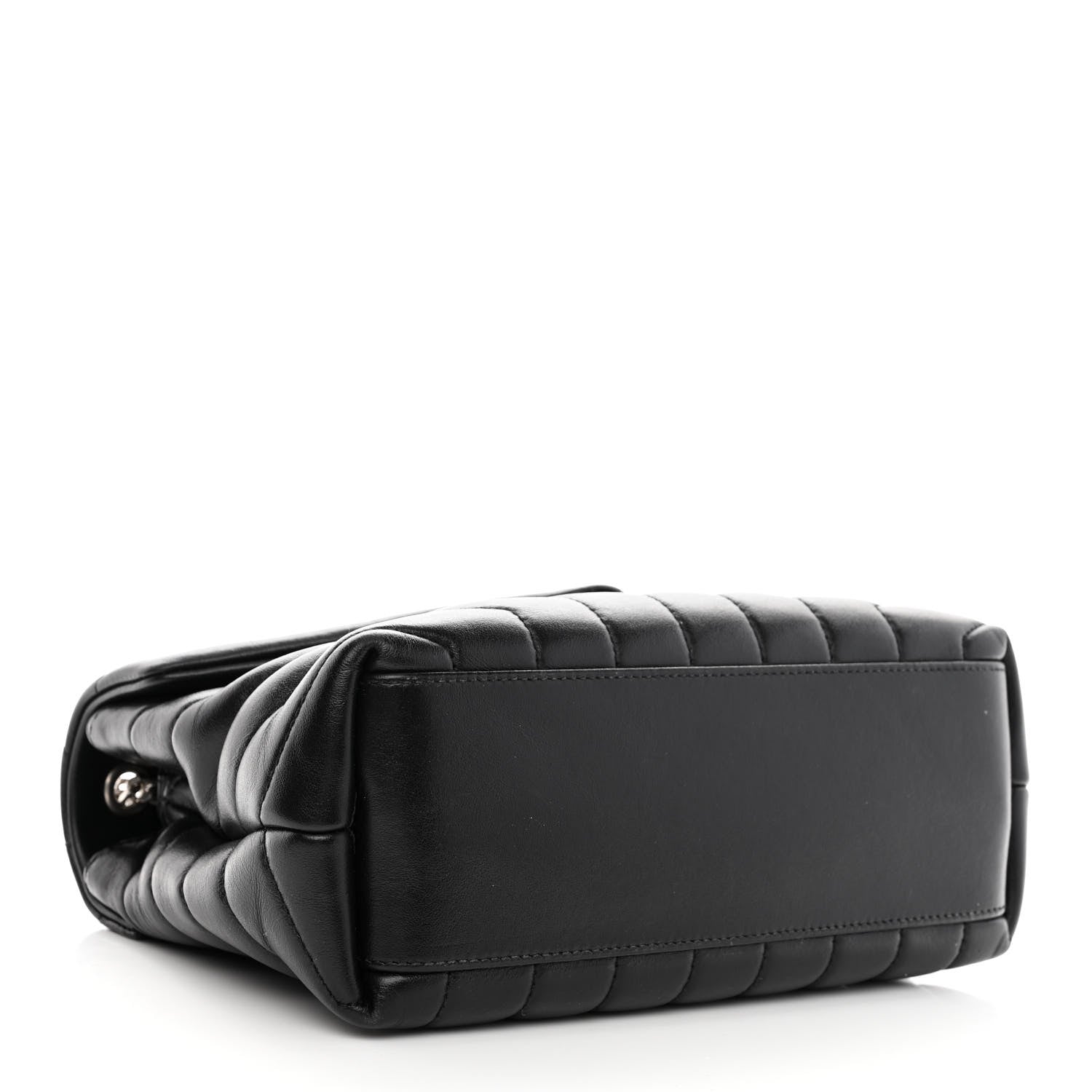 Saint Laurent Calfskin Y Quilted Monogram Small Loulou Chain Satchel Black 4 of 13