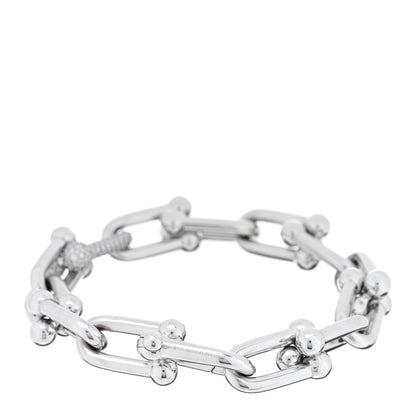 Tiffany 18K White Gold Diamond Large HardWear Link Bracelet 2 of 4