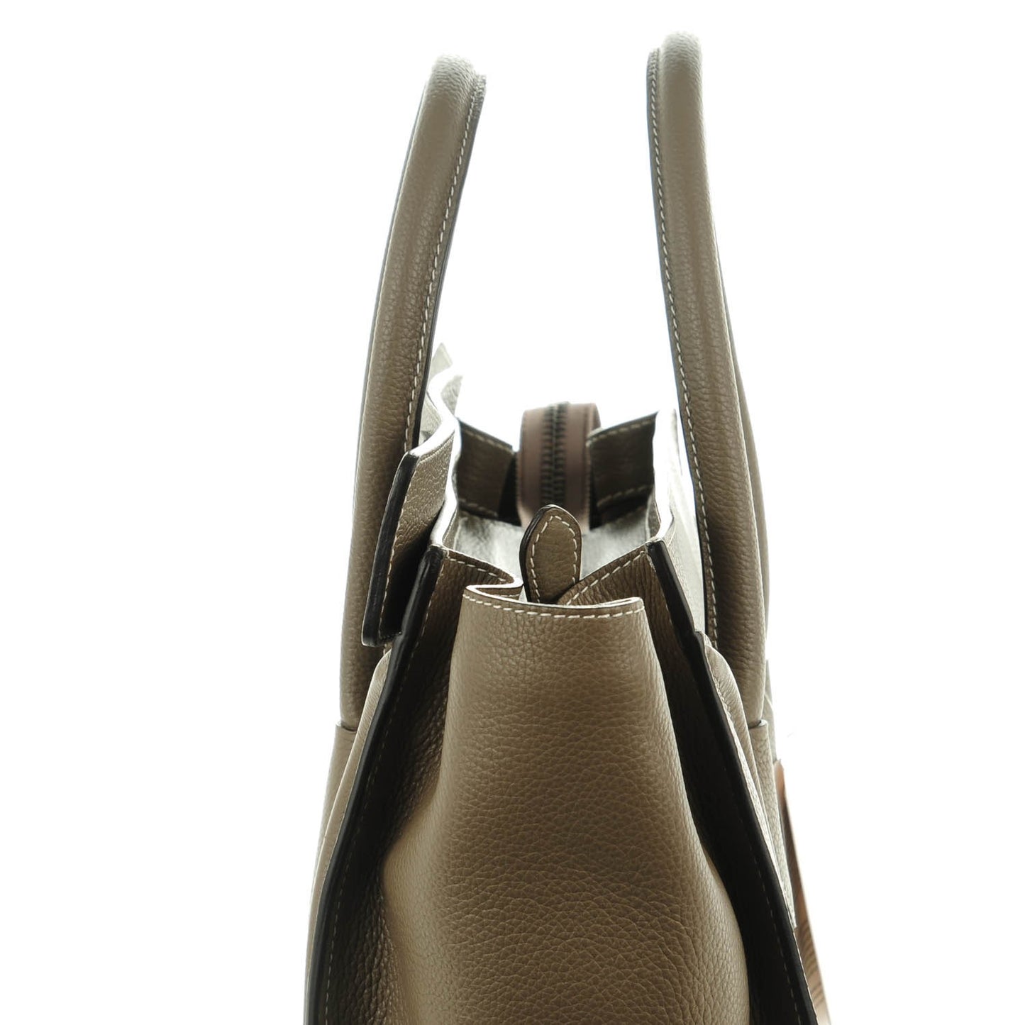 Drummed Calfskin Mini Luggage Souris