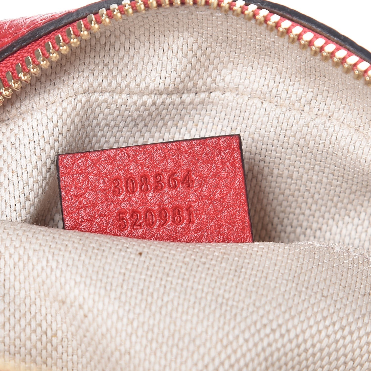 Gucci Pebbled Calfskin Small Soho Disco Bag Tabasco Red 7 of 7