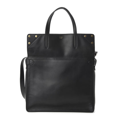 Fendi Vitello Grace Matte Large Flip Tote Black 3 of 9