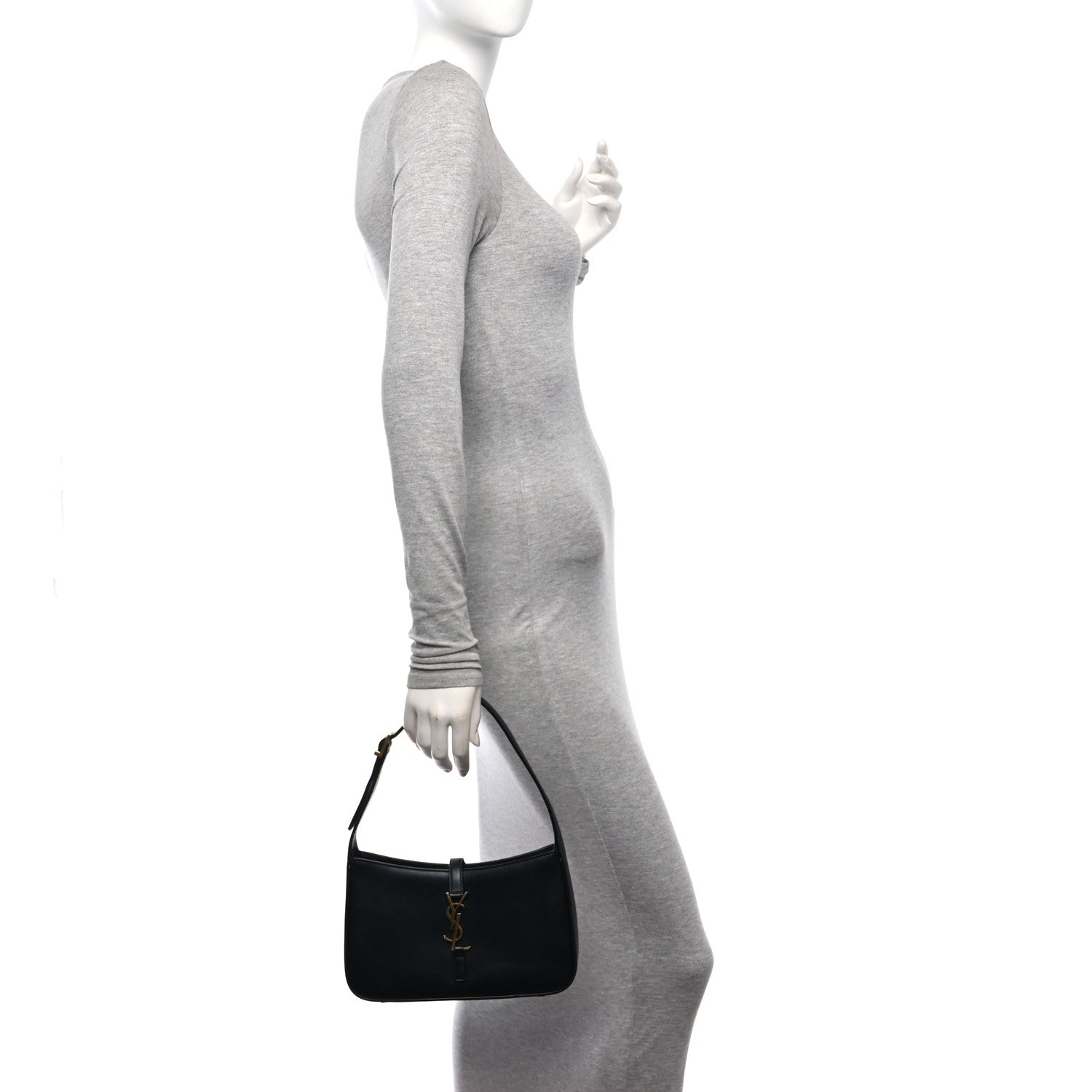 Saint Laurent Smooth Calfskin Le 5 A 7 Mini Hobo Black 2 of 11