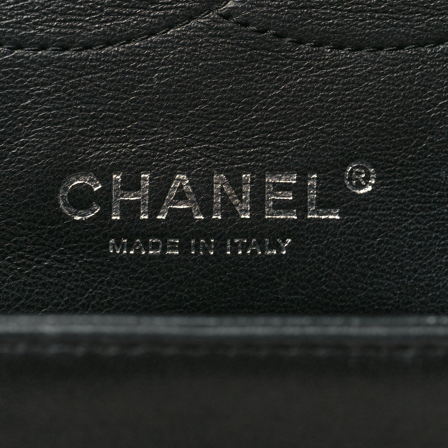 Patent Quilted Jumbo Double Flap Black