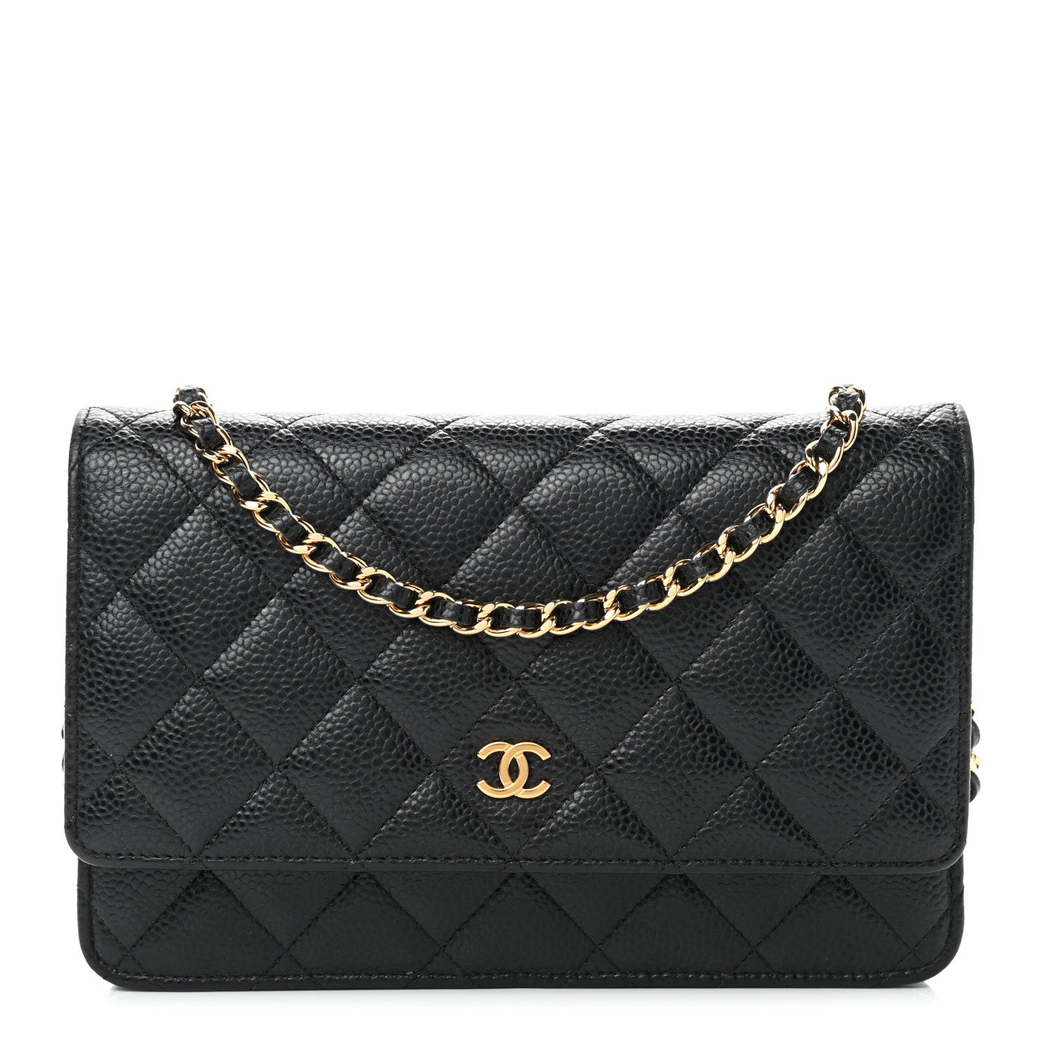 Chanel Caviar Quilted Wallet On Chain WOC Black 1 of 10