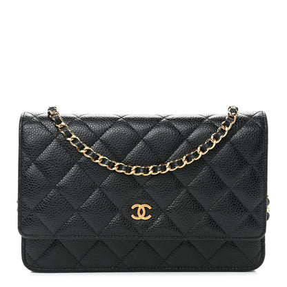 Chanel Caviar Quilted Wallet On Chain WOC Black 1 of 10
