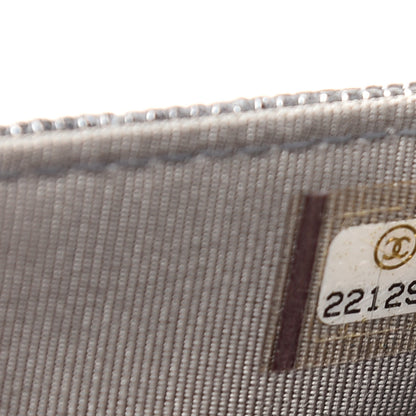 Chanel Metallic Calfskin Quilted Pixel Effect Wallet on Chain WOC Silver 9 of 10