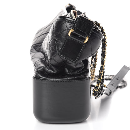 Chanel Aged Calfskin Quilted Medium Gabrielle Hobo Black 14 of 15