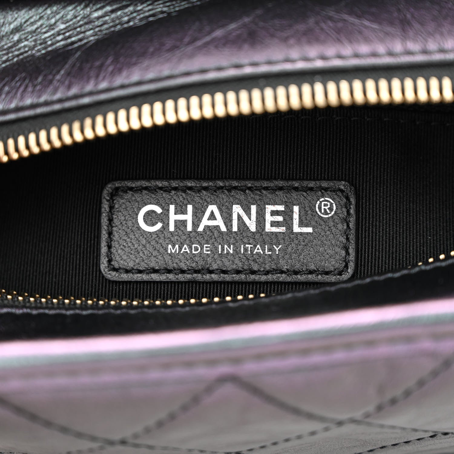 Chanel Iridescent Aged Calfskin Quilted Small Gabrielle Hobo Black 6 of 11
